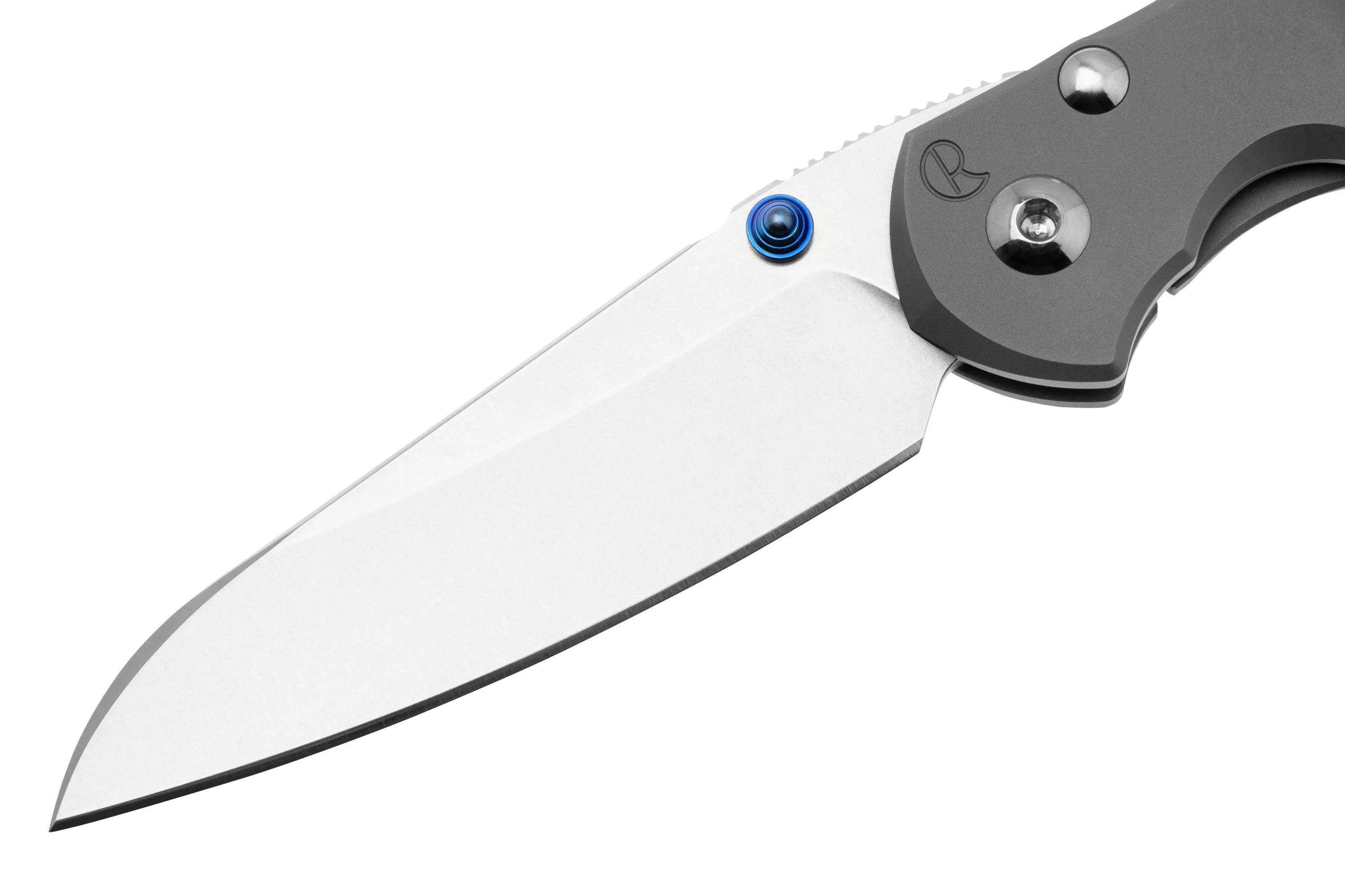 CHRIS REEVE LARGE INKOSI LIN1122 CPM MAGNACUT INSINGO, PLAIN GLASS BLASTED TITANIUM, NAVAJA