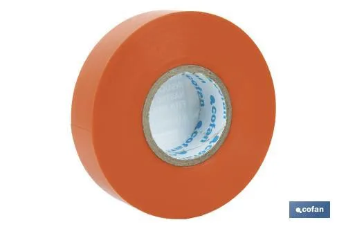 Cinta Aislante 180 Micras | Color naranja | Resistente al voltaje, al calor y a diferentes ácidos y alcalinos