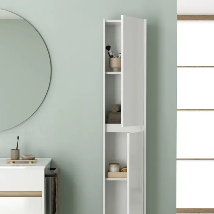 Columna de baño Royo Amizuva Kaori de 30 cm 2P Blanco brillo