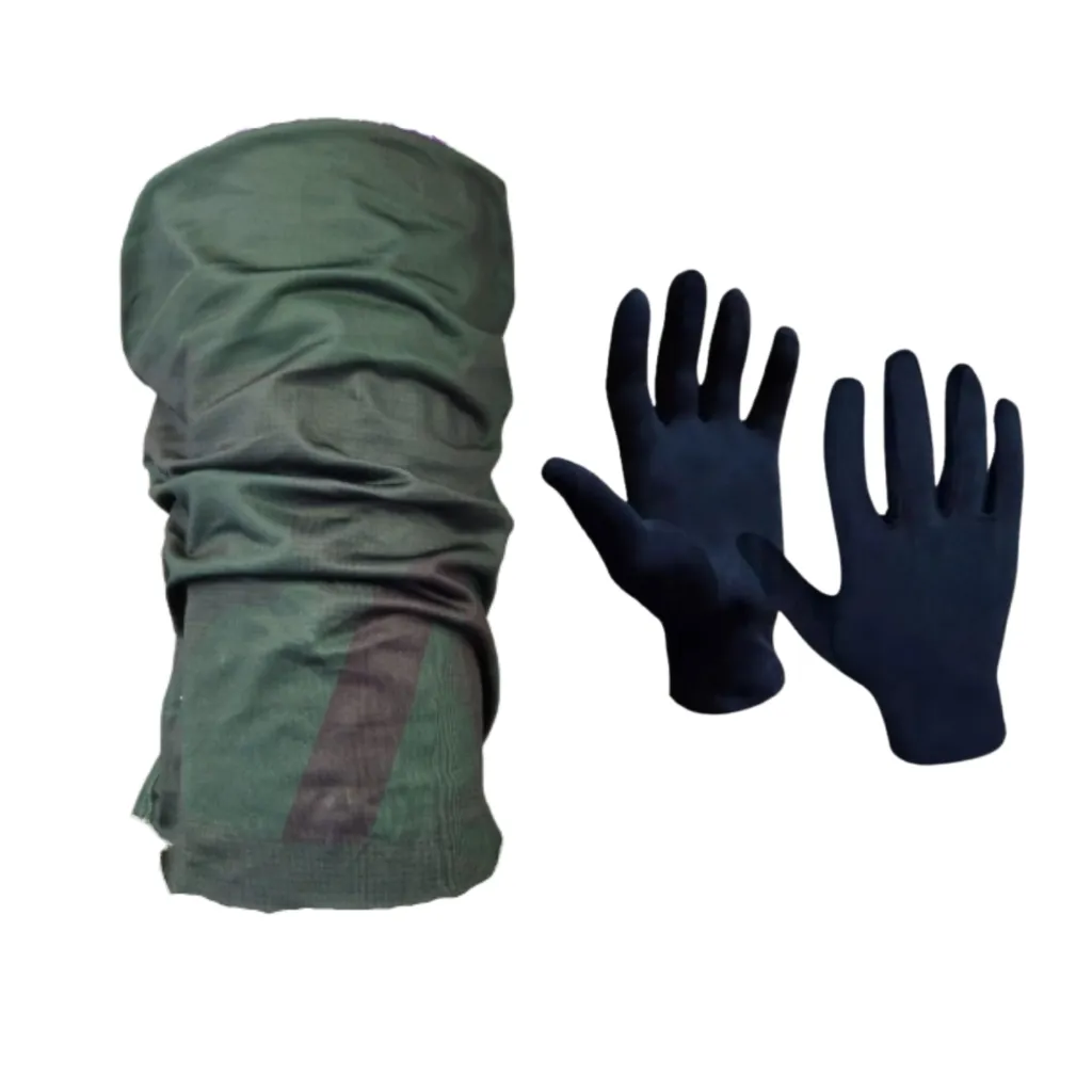 CUELLO SALOMON NECKTUBE NASA GREEN + GUANTES TERMICOS 40139