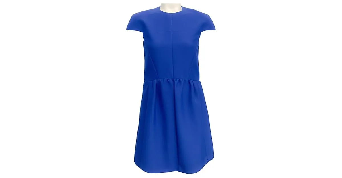 Céline Vestido azul cobalto con mangas japonesas de Celine 