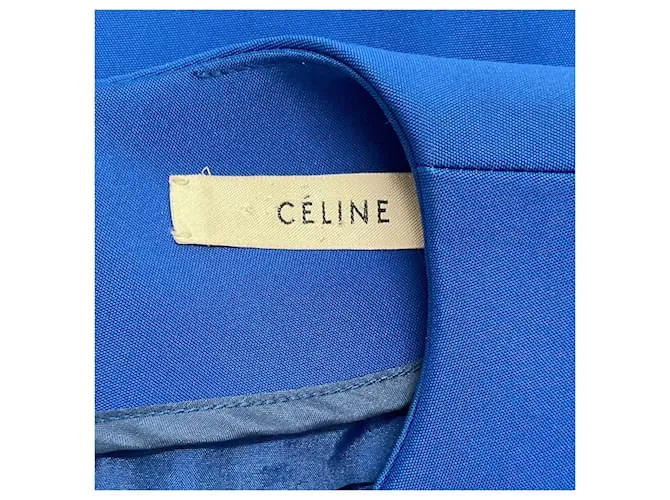 Céline Vestido azul cobalto con mangas japonesas de Celine 