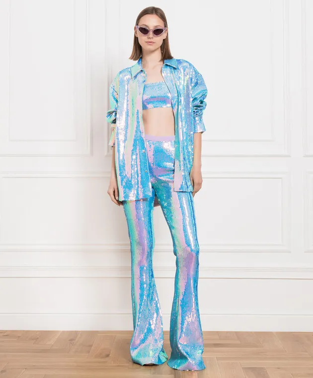 David Koma Blue top with sequins