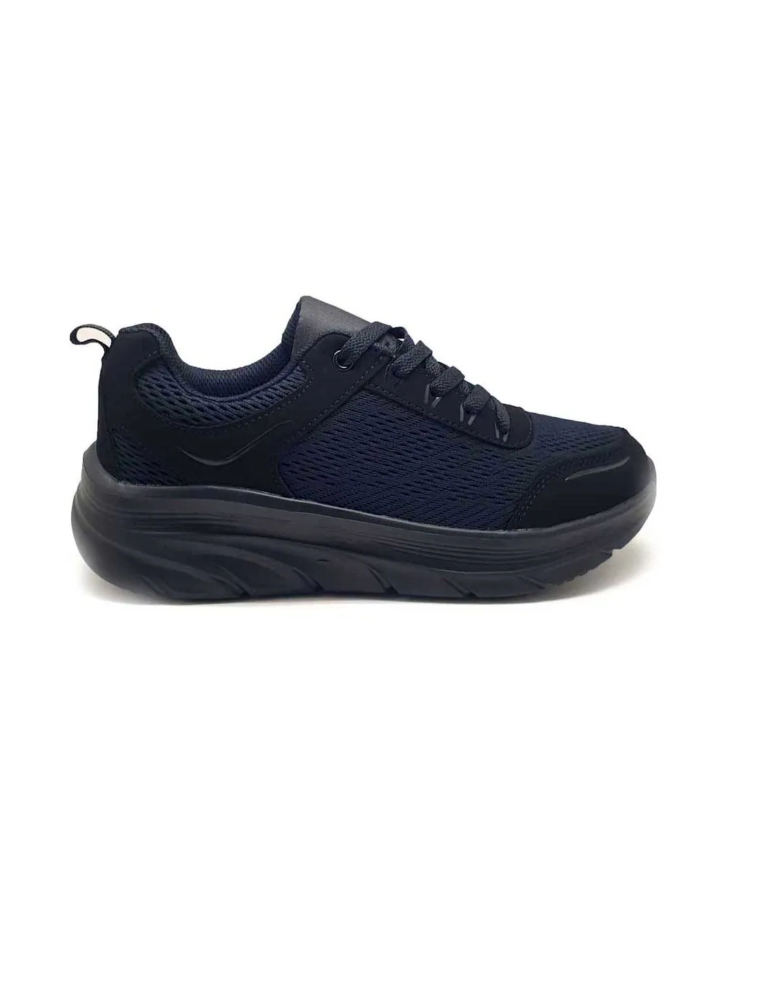 DOUBLE MEMORY DEPORTIVA HOMBRE NEGRA CON PLANTILLA MEMORY FOAM CÓMODA Y VERSATIL M60A