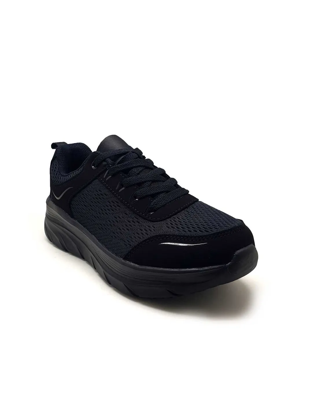 DOUBLE MEMORY DEPORTIVA HOMBRE NEGRA CON PLANTILLA MEMORY FOAM CÓMODA Y VERSATIL M60A