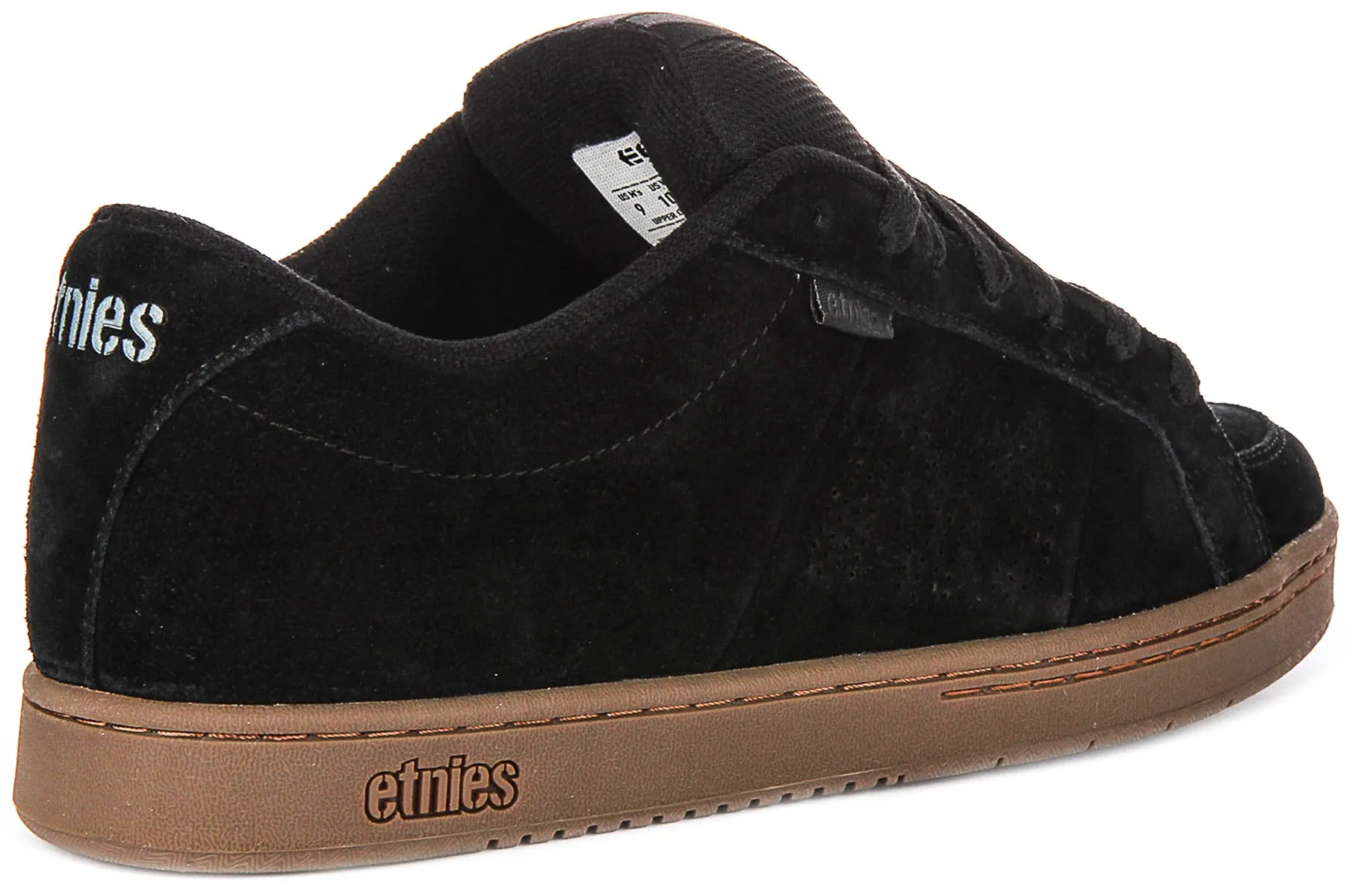 Etnies Kingpin Lace Up Padded Zapatillas de cuero nobuck acolchadas para hombre en negro y marrón