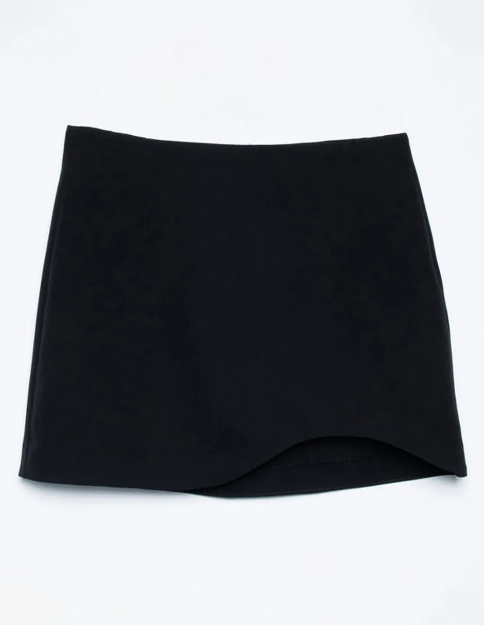 Falda Mini Subida Color Negro Para Mujer De RBCOLLECTION