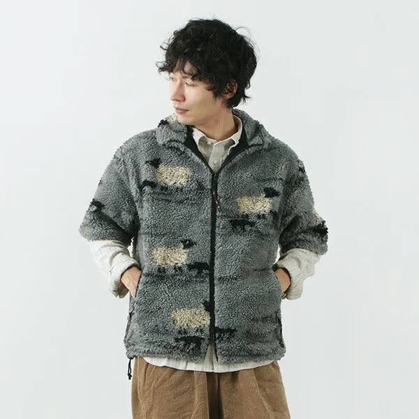 Farfield Original / Jacquard Weave Boa Manga corta Fell Chaqueta