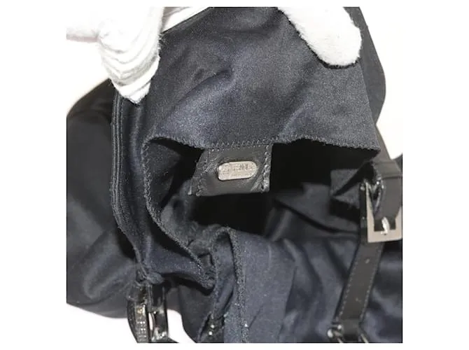 FENDI Bandolera Nylon Negro Auth bs9744 