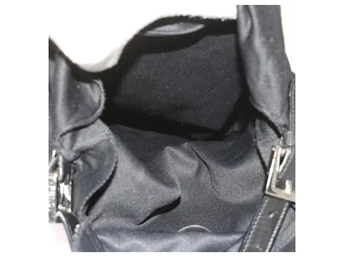 FENDI Bandolera Nylon Negro Auth bs9744 