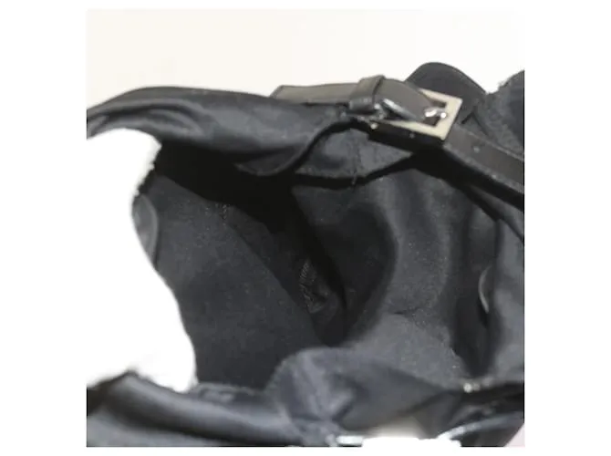FENDI Bandolera Nylon Negro Auth bs9744 
