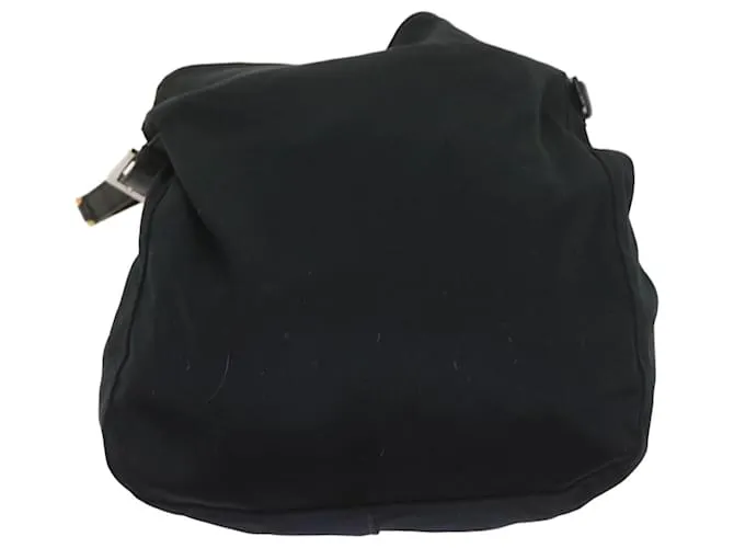 FENDI Bandolera Nylon Negro Auth bs9744 