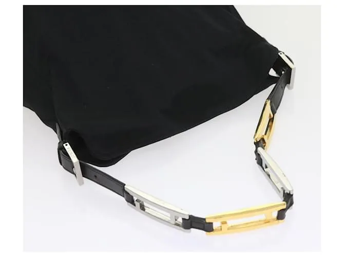 FENDI Bandolera Nylon Negro Auth bs9744 