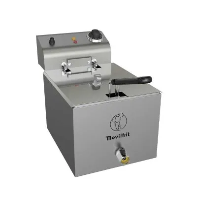 Freidora económica FA10 CG aceite con grifo Movilfrit