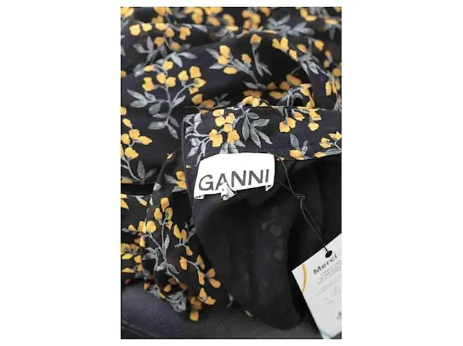 Ganni Vestido de seda Multicolor 