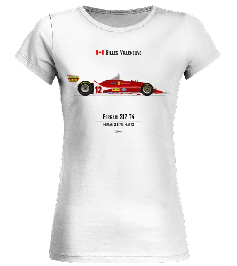 Gilles Villeneuve (7) Camiseta cuello redondo Mujer