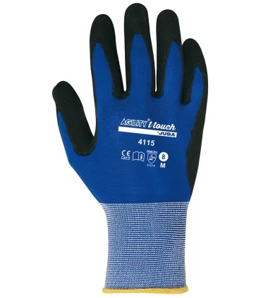 GUANTE NYLON NITRILOPU PALMA JUBA AGILITY T.8 H4115