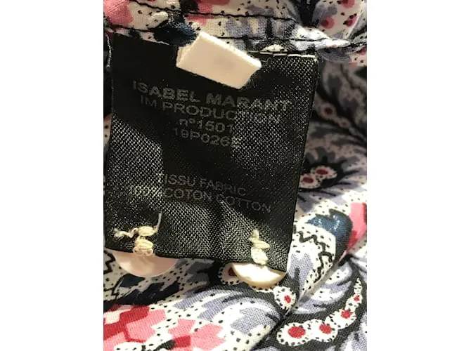 ISABEL MARANT ETOILE Tops Camiseta.Internacional M Algodón Azul 