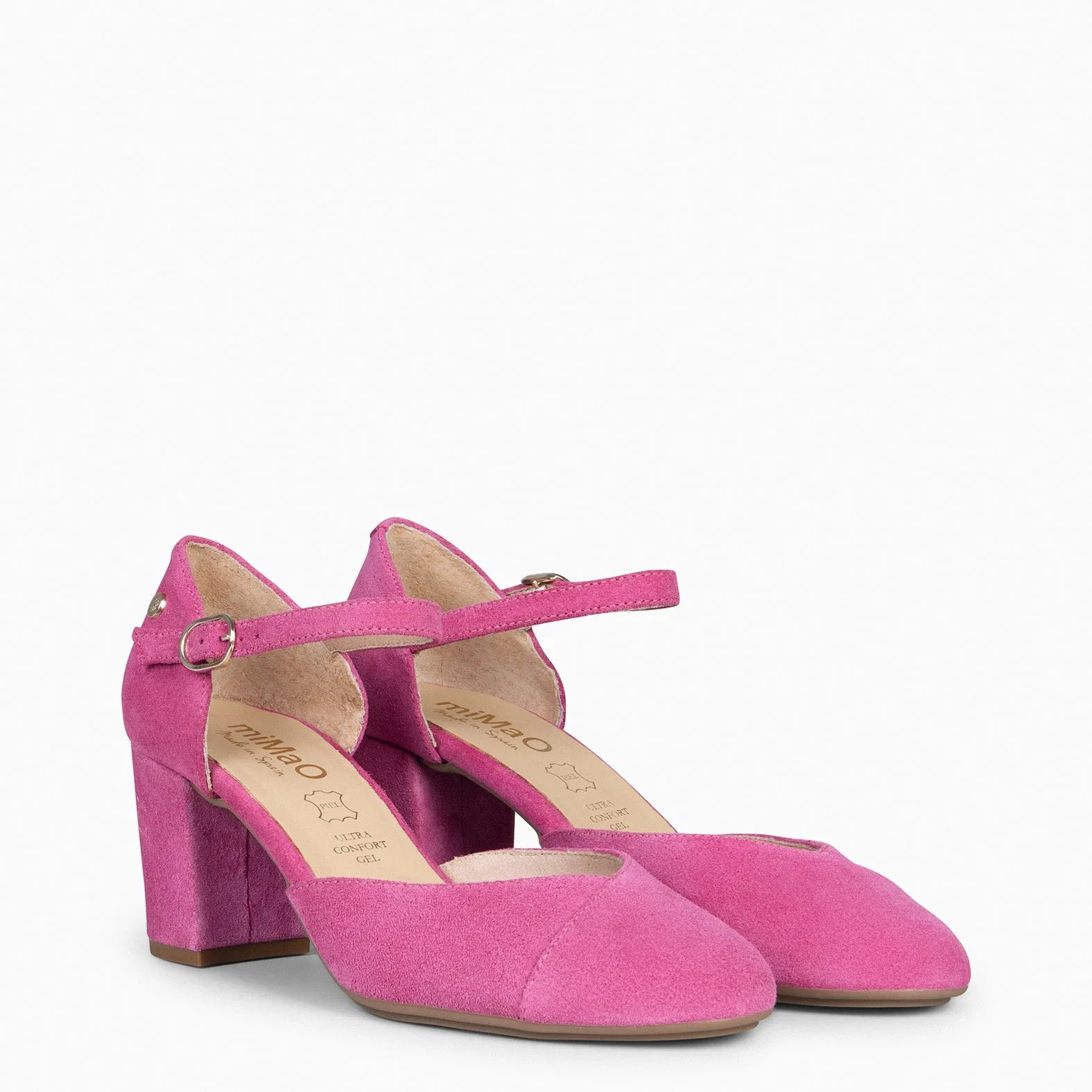 ISI  ZAPATOS DE MUJER ABIERTOS CON PULSERA FUCSIA