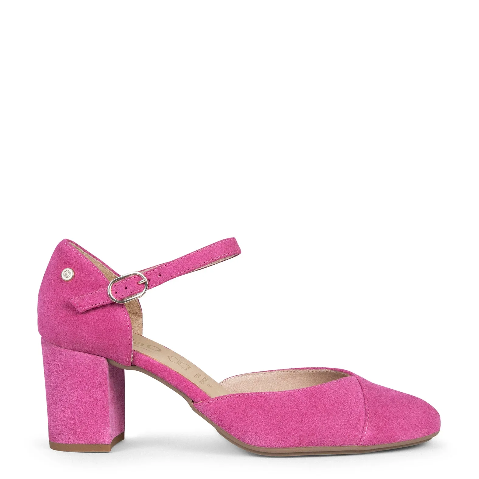 ISI  ZAPATOS DE MUJER ABIERTOS CON PULSERA FUCSIA