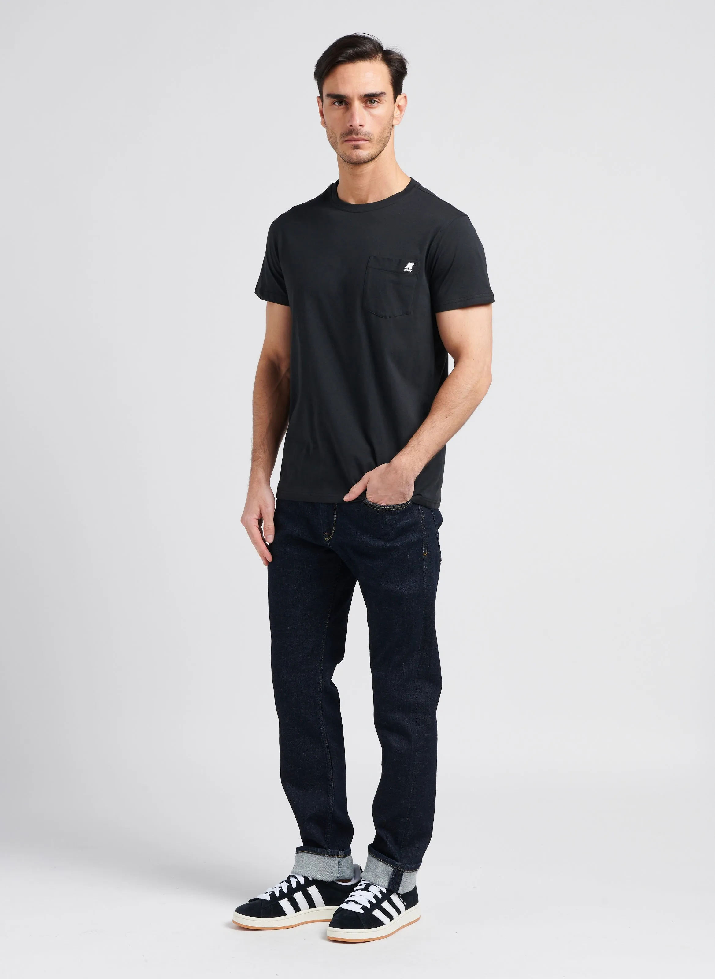 KWAY SIGUR  CAMISETA DE ALGODóN CON CUELLO REDONDO EN NEGRO