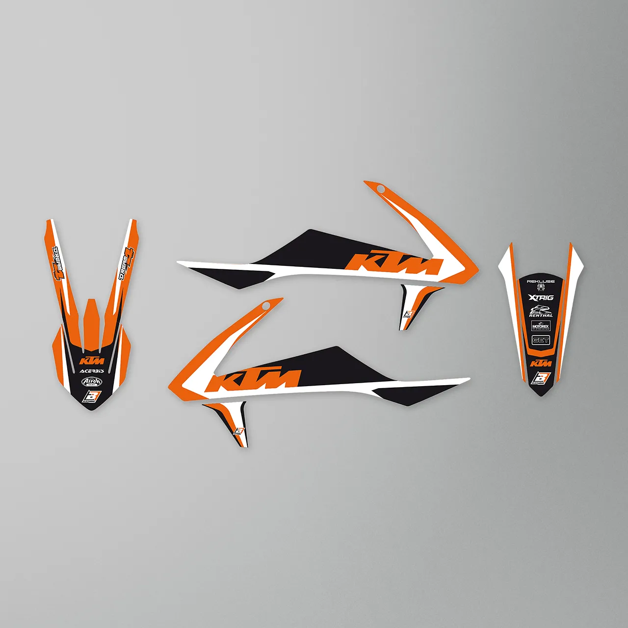 KIT DE ADHESIVOS BLACKBIRD DREAM 4 NARANJANEGROBLANCO