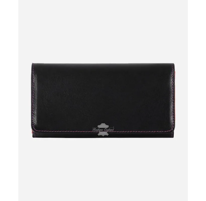 Ladies Trifold Leather Clutch Multi Pockets Credit Card Holder Organizer