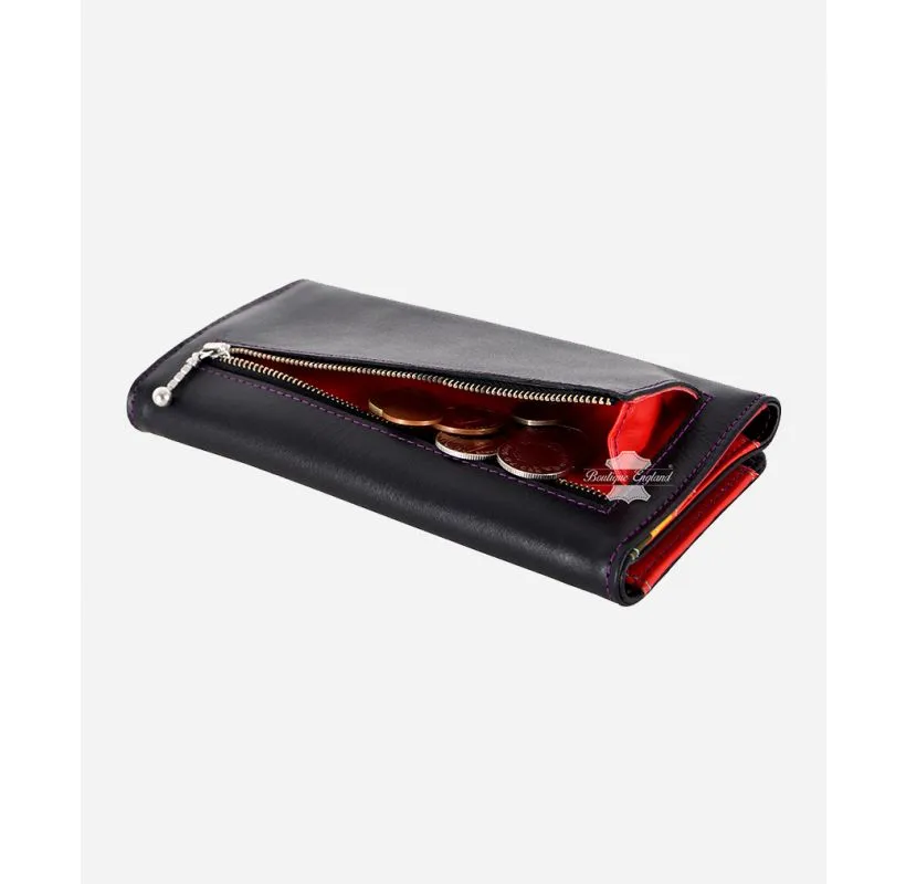 Ladies Trifold Leather Clutch Multi Pockets Credit Card Holder Organizer