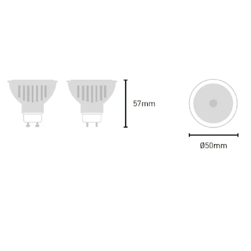 Lampara LED GU10 Dicroica Luz Calida    7W