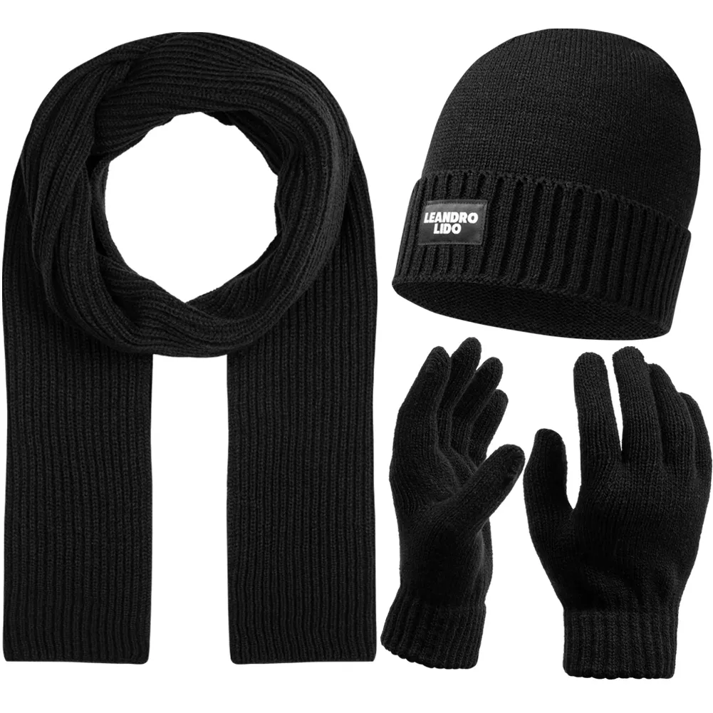 LEANDRO LIDO "Epomeo" Hombre Conjunto invierno 3 piezas negro