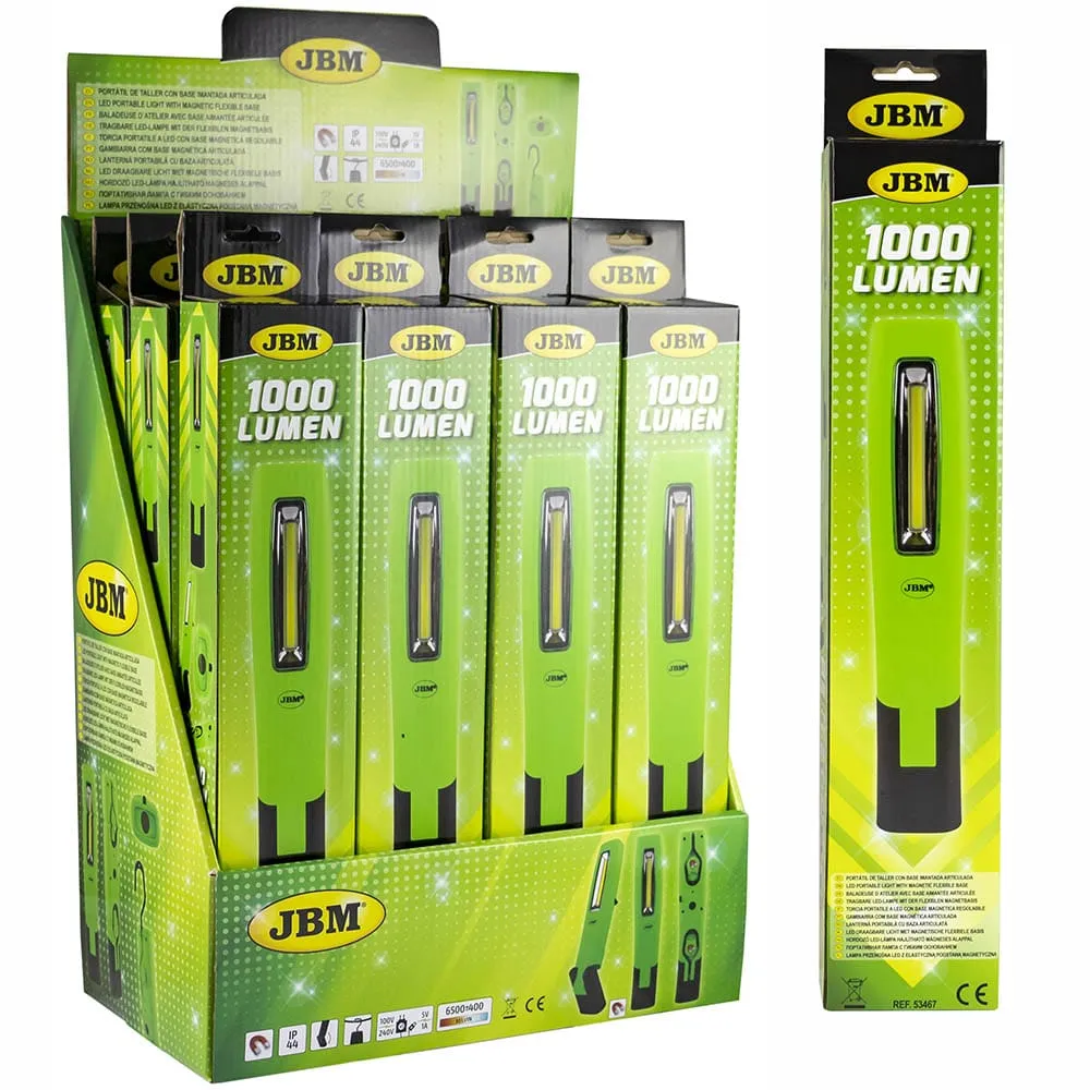 Linterna led cob 1000 lm (imantada / articulada)