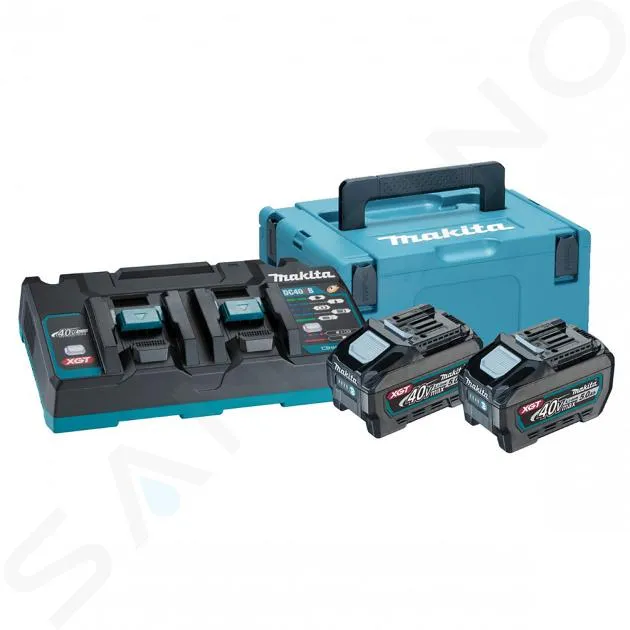 MAKITA ACCESORIOS  JUEGO DE CARGADOR Y 2 BATERíAS DE 40 V XGT DE 5,0 AH 191U139