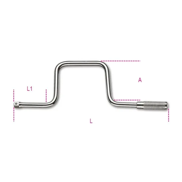 Manivela macho de 3/8"