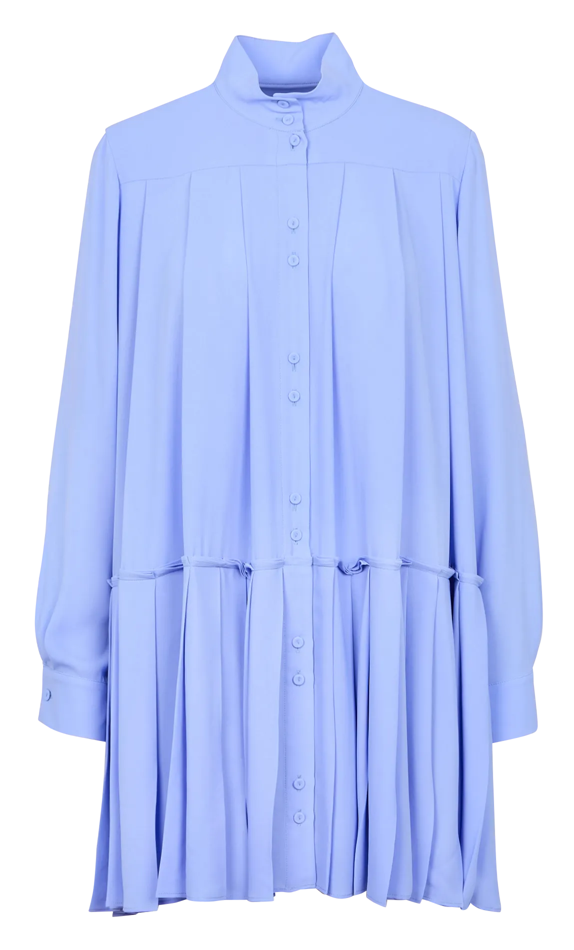 MARGAUX LONNBERG ARDEN  VESTIDO CORTO HOLGADO CON CUELLO ALTO EN VIOLETA