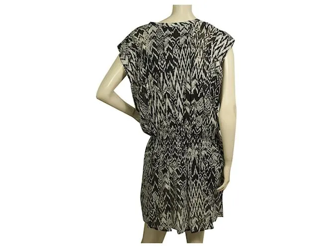 Minivestido de viscosa con estampado Cantela en blanco y negro de IRO talla 36 