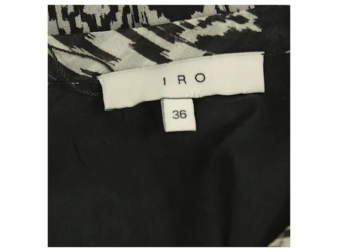 Minivestido de viscosa con estampado Cantela en blanco y negro de IRO talla 36 