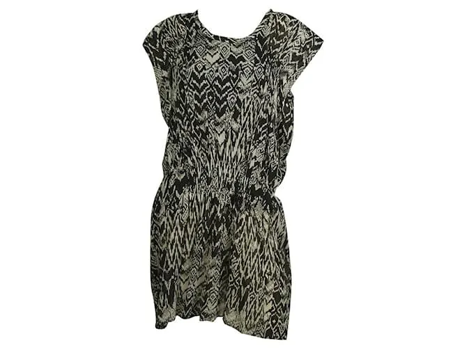 Minivestido de viscosa con estampado Cantela en blanco y negro de IRO talla 36 