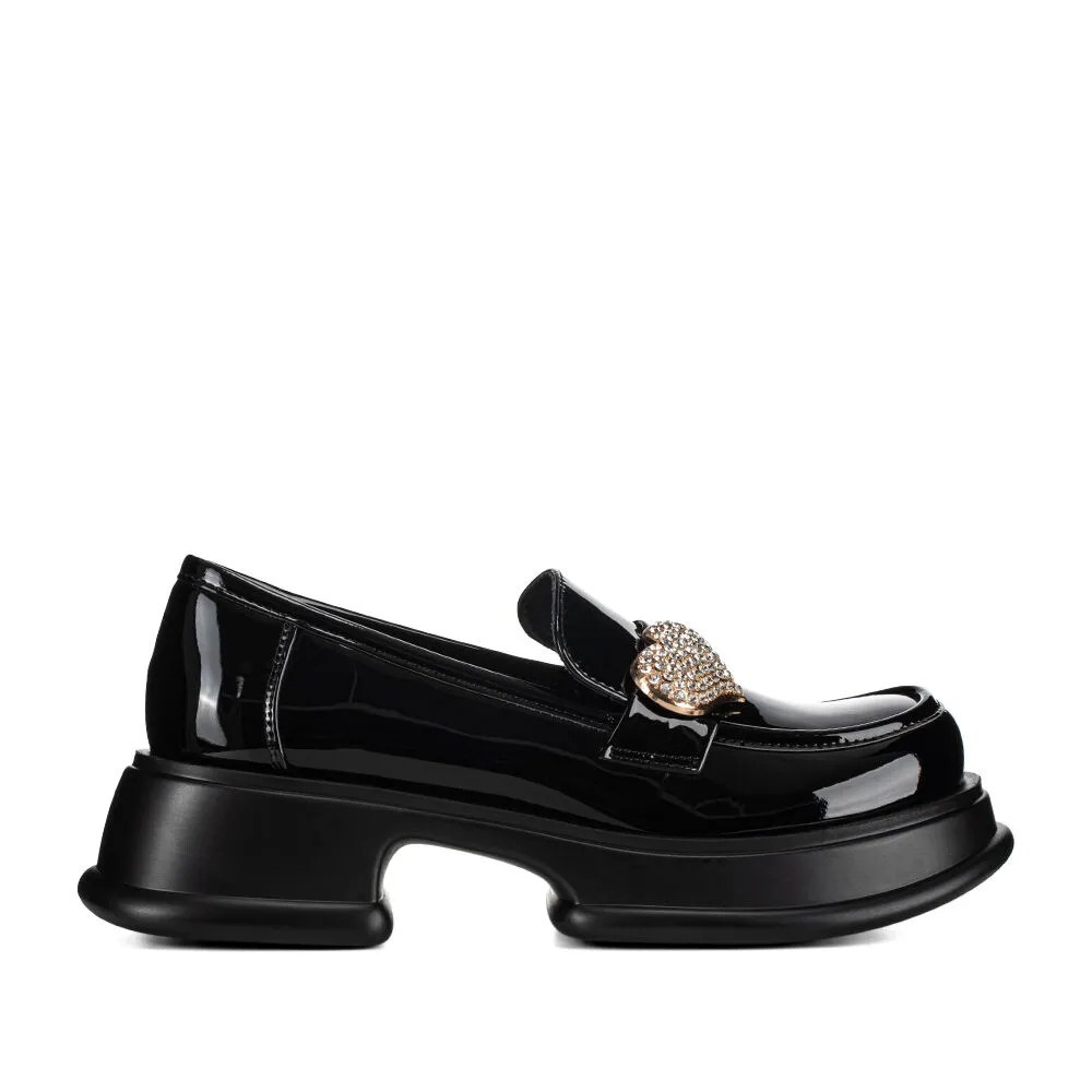 Mocasin Negro Casual Mujer Weide Gh112
