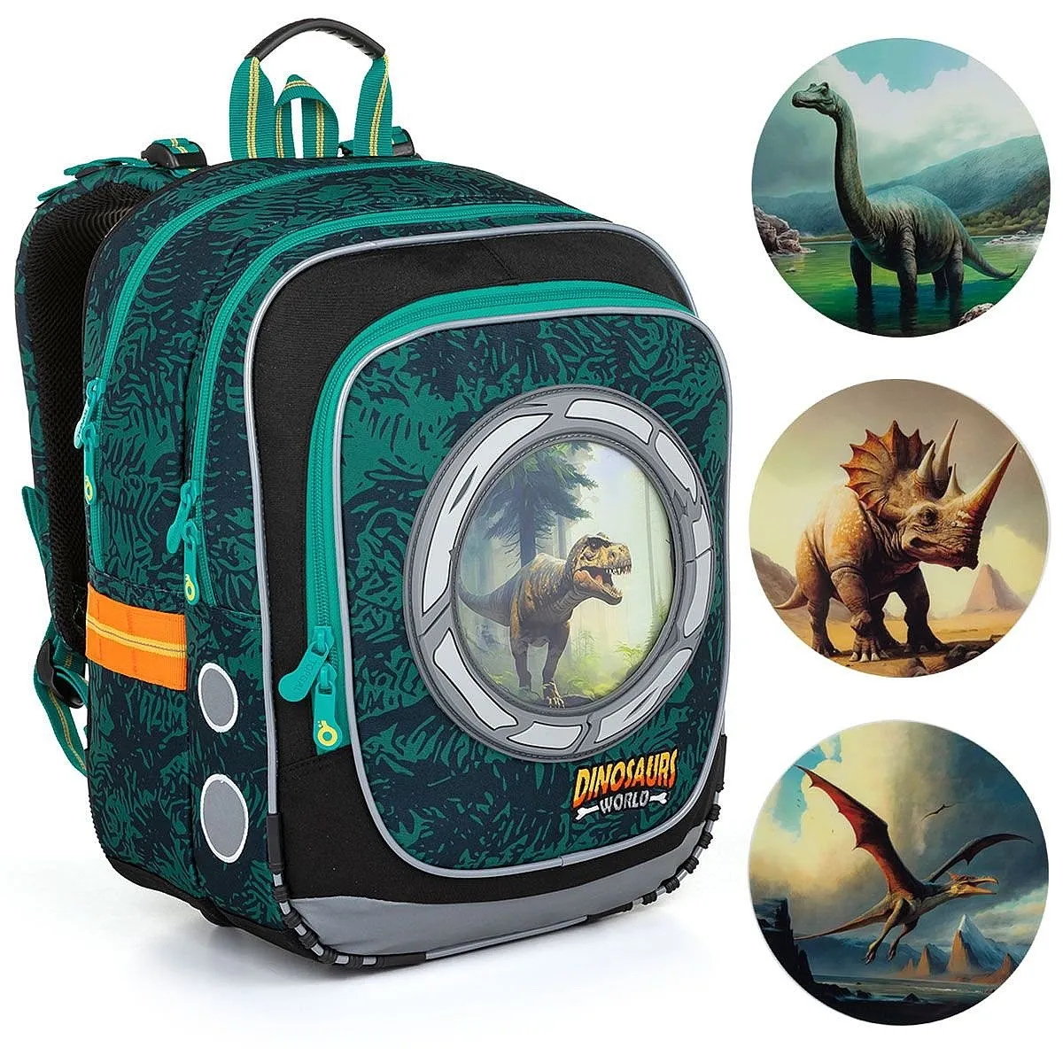 MOCHILA TOPGAL ENDY 23039  B/BLACK/GREEN  UNISEX JUNIOR
