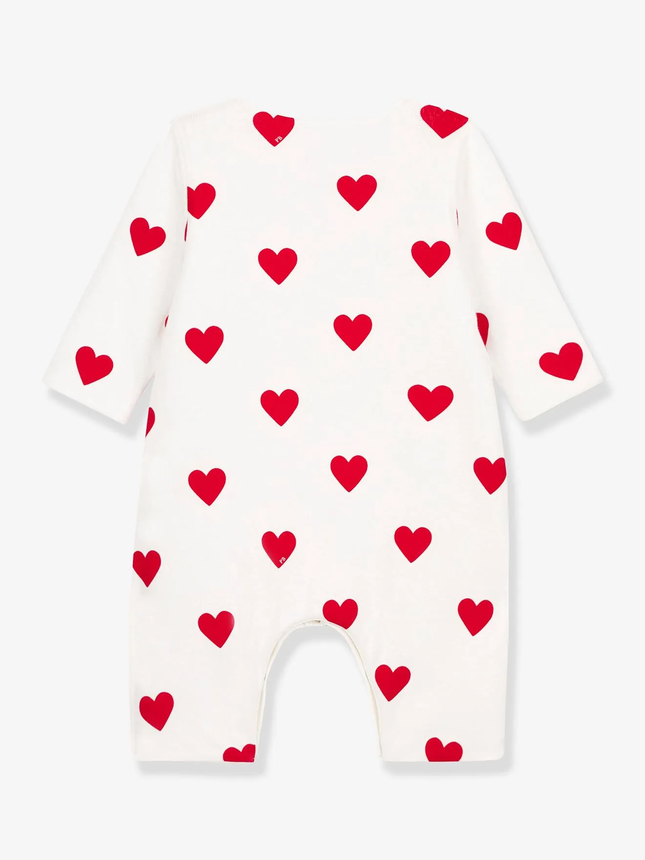 Mono largo corazones rojos para bebé de canalé PETIT BATEAU