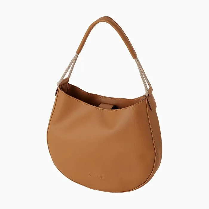 O bag moony tostado efecto granulado