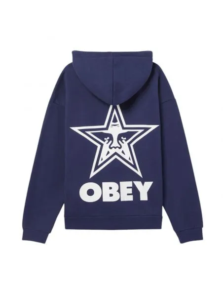 OBEY Sudadera Blod Star Extra Heavy Hombre Academy Navy