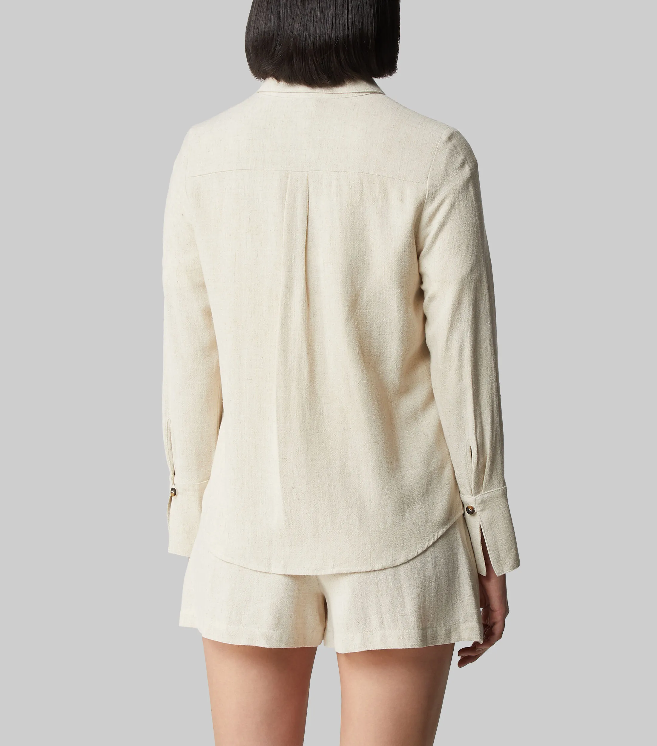 Octavia Camisa lisa manga larga Mujer