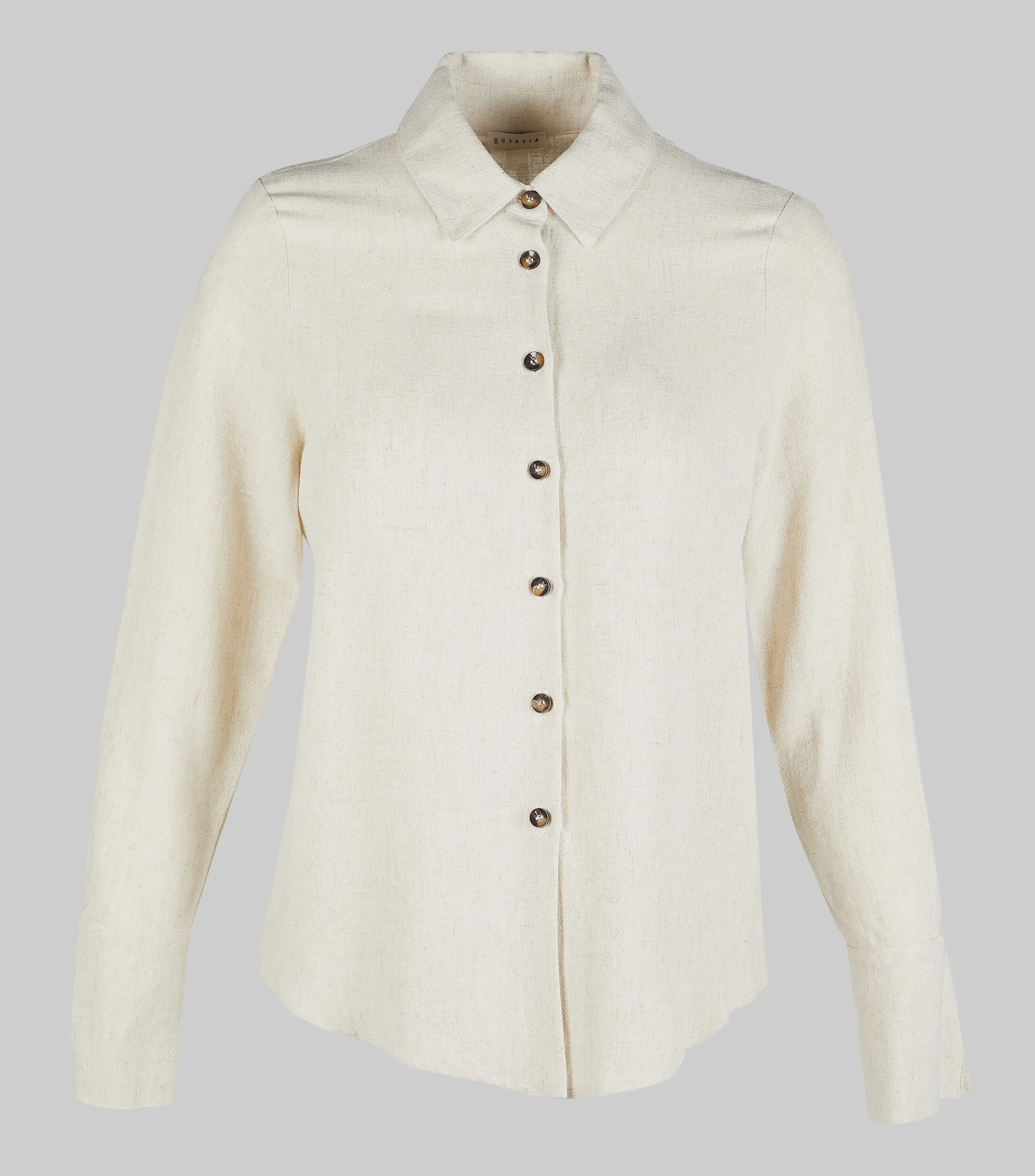Octavia Camisa lisa manga larga Mujer