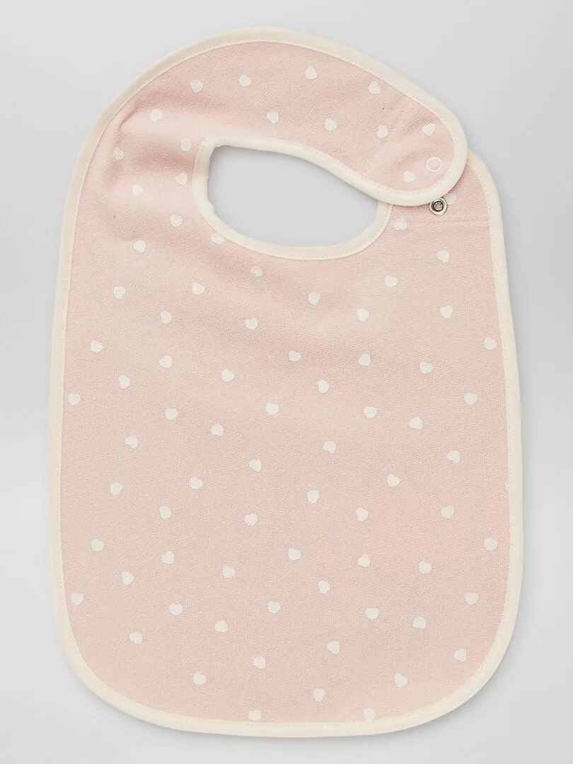 PACK DE 5 BABEROS DE RIZO  ROSA