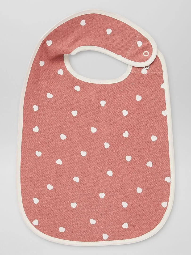 PACK DE 5 BABEROS DE RIZO  ROSA