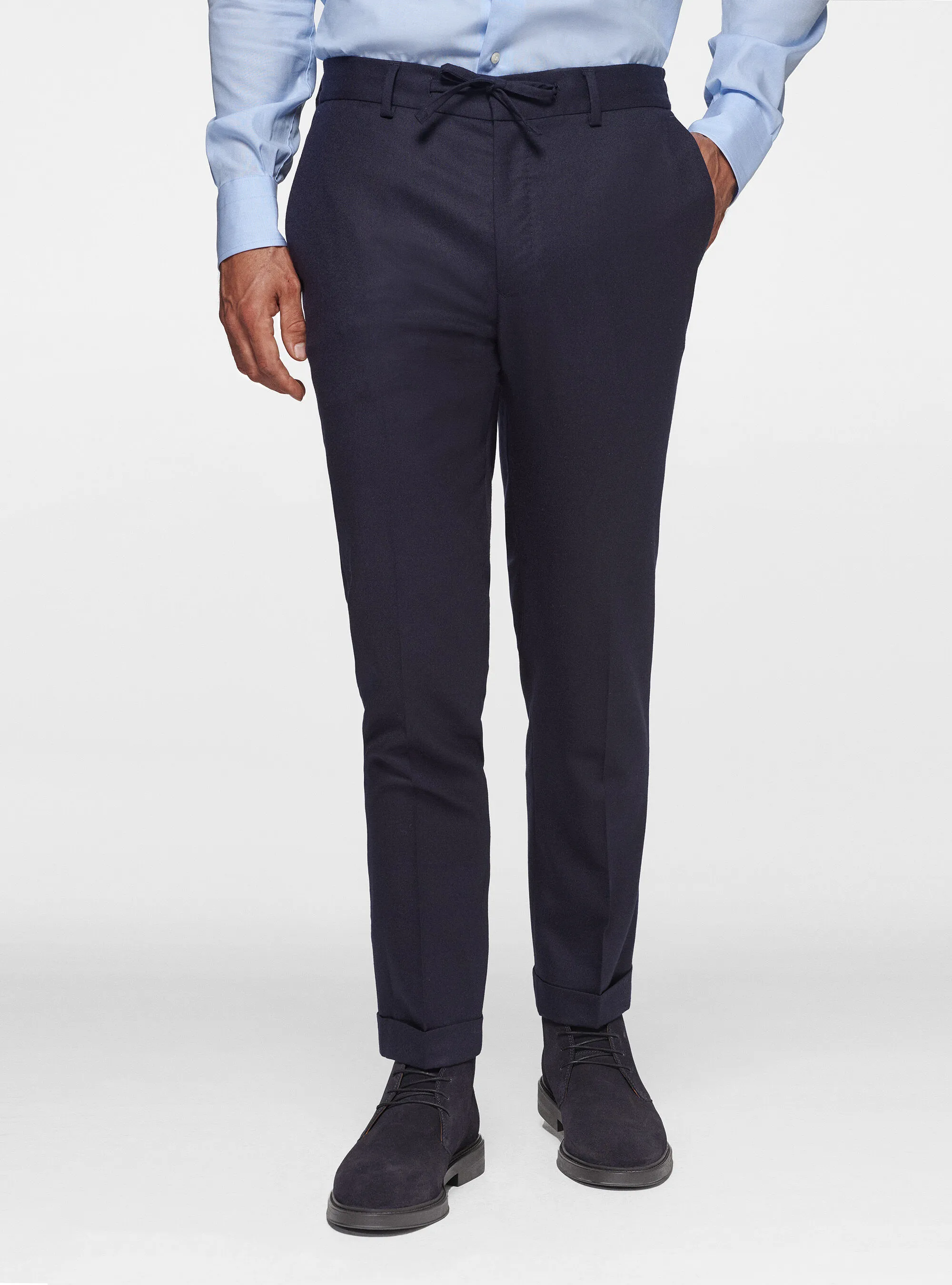 Pantalón de franela con cordón Vitale Barberis Canonico