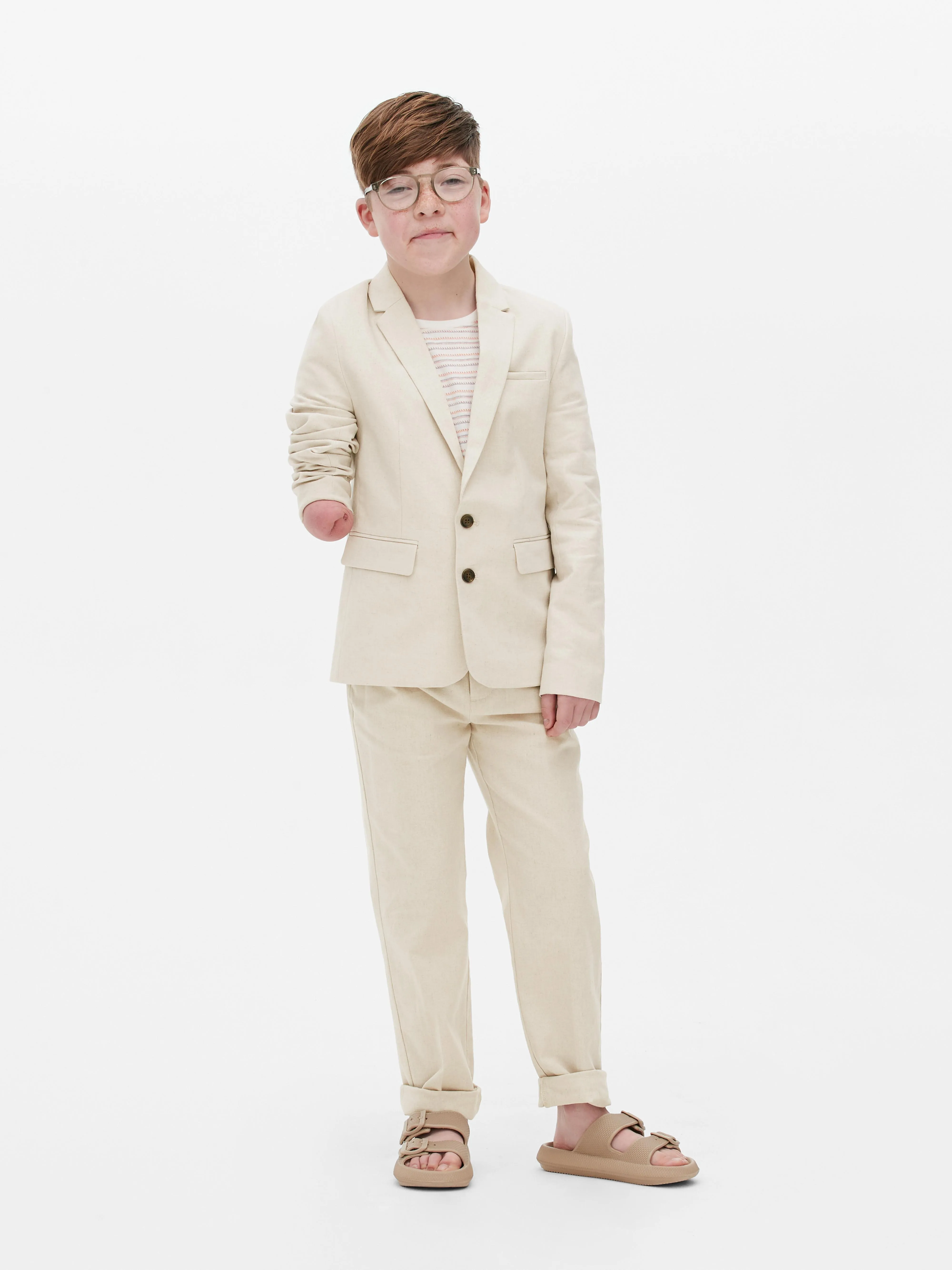 Pantalones de traje texturizados formales