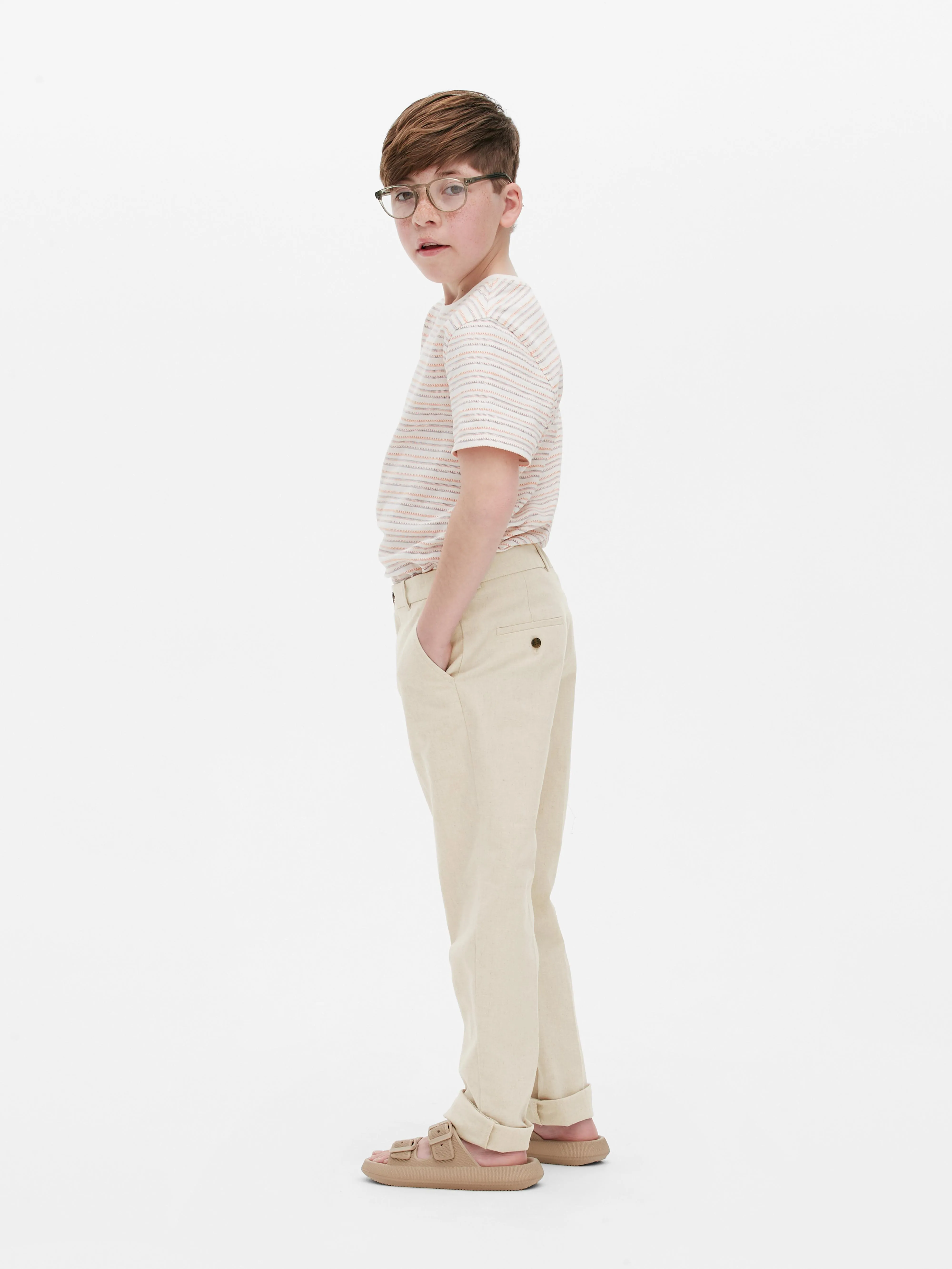 Pantalones de traje texturizados formales