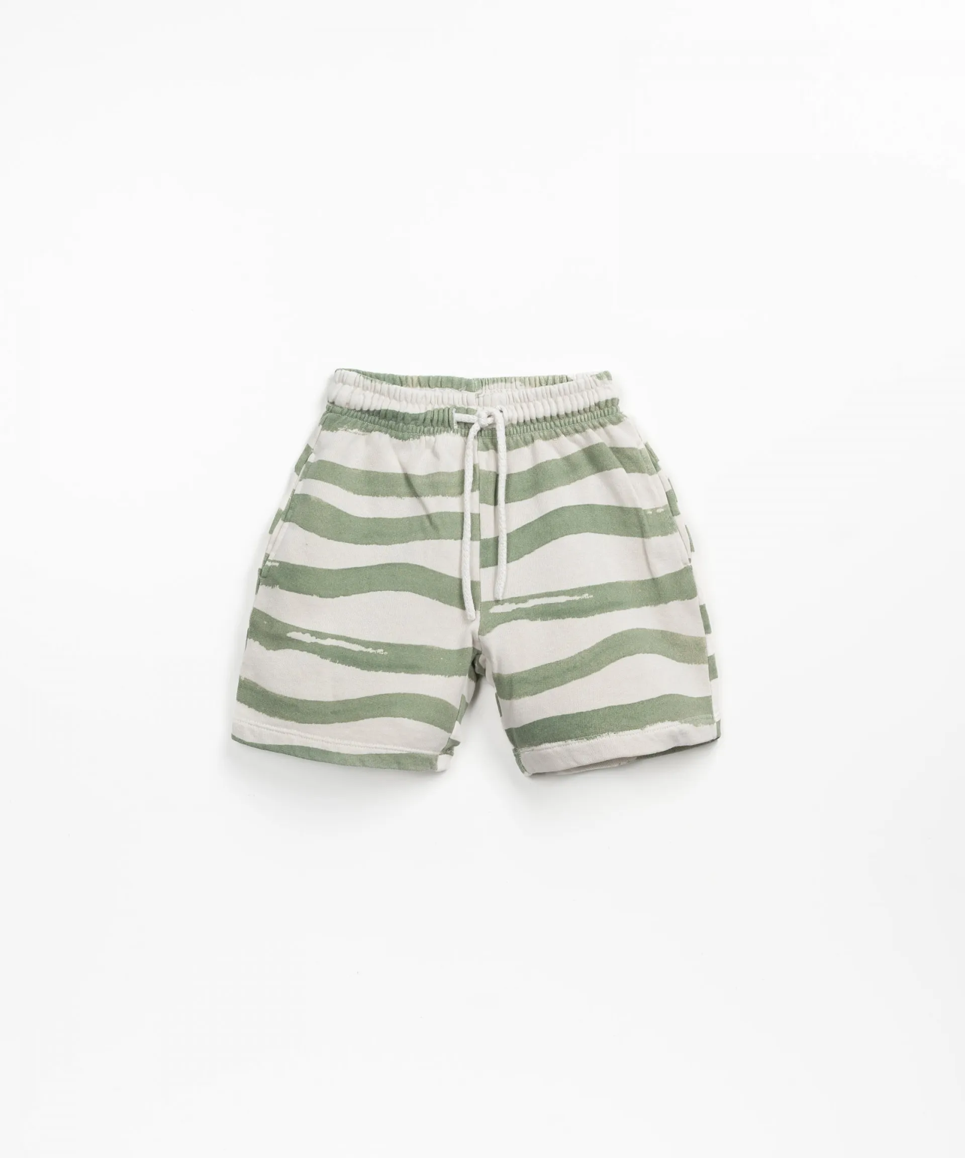 Pantalón corto con estampado de rayas | Textile Art
